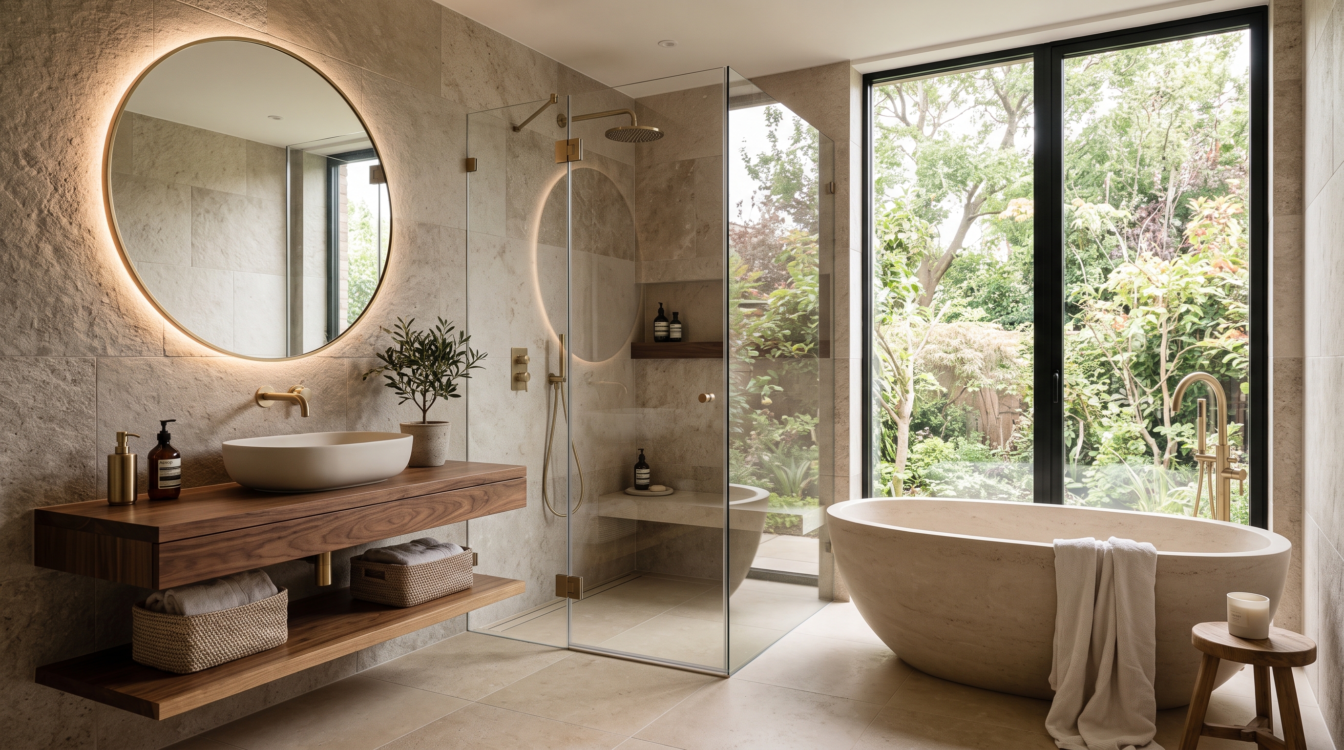 Bespoke stone bathroom